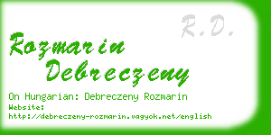 rozmarin debreczeny business card
